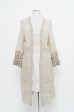 Load image into Gallery viewer, Vintage x Made in Italy x Light Grey Knit, Lace Shawl (XS-L)
