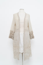 Load image into Gallery viewer, Vintage x Made in Italy x Light Grey Knit, Lace Shawl (XS-L)