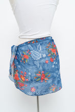 Load image into Gallery viewer, Vintage x Blue, Lace Patterned Bikini Coverup Skirt (M, L)