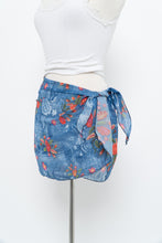 Load image into Gallery viewer, Vintage x Blue, Lace Patterned Bikini Coverup Skirt (M, L)