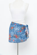 Load image into Gallery viewer, Vintage x Blue, Lace Patterned Bikini Coverup Skirt (M, L)