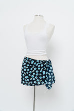 Load image into Gallery viewer, Vintage x Navy Blue Diasy Bikini Coverup Skirt (S-L)