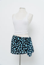 Load image into Gallery viewer, Vintage x Navy Blue Diasy Bikini Coverup Skirt (S-L)