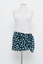 Load image into Gallery viewer, Vintage x Navy Blue Diasy Bikini Coverup Skirt (S-L)