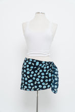 Load image into Gallery viewer, Vintage x Navy Blue Diasy Bikini Coverup Skirt (S-L)