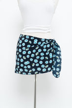 Load image into Gallery viewer, Vintage x Navy Blue Diasy Bikini Coverup Skirt (S-L)