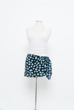 Load image into Gallery viewer, Vintage x Navy Blue Diasy Bikini Coverup Skirt (S-L)