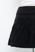Load image into Gallery viewer, Vintage x LE CHATEAU Black Embroidered Mini Skirt (M, L)