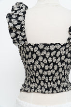Load image into Gallery viewer, GAP x Black, Cream Floral Cinched Tank (XXS)