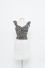Load image into Gallery viewer, GAP x Black, Cream Floral Cinched Tank (XXS)