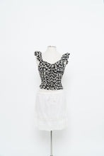 Load image into Gallery viewer, GAP x Black, Cream Floral Cinched Tank (XXS)