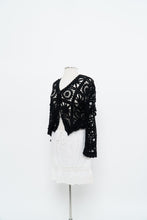 Load image into Gallery viewer, Vintage x Black Crochet Knit Cardigan (XS-M)