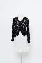 Load image into Gallery viewer, Vintage x Black Crochet Knit Cardigan (XS-M)