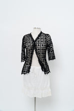 Load image into Gallery viewer, Modern x Deadstock Black Crochet Short Sleeve Cardigan (XS-M)