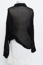 Load image into Gallery viewer, OAK + FORT x Black Mesh Knit Buttonup (XS-L)