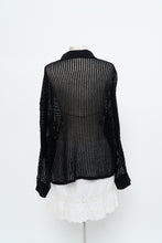 Load image into Gallery viewer, OAK + FORT x Black Mesh Knit Buttonup (XS-L)