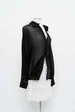 Load image into Gallery viewer, OAK + FORT x Black Mesh Knit Buttonup (XS-L)