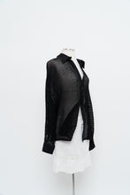 Load image into Gallery viewer, OAK + FORT x Black Mesh Knit Buttonup (XS-L)