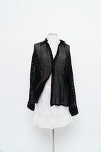 Load image into Gallery viewer, OAK + FORT x Black Mesh Knit Buttonup (XS-L)