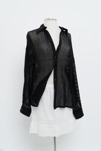 Load image into Gallery viewer, OAK + FORT x Black Mesh Knit Buttonup (XS-L)