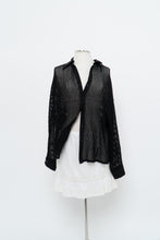 Load image into Gallery viewer, OAK + FORT x Black Mesh Knit Buttonup (XS-L)