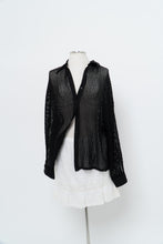Load image into Gallery viewer, OAK + FORT x Black Mesh Knit Buttonup (XS-L)