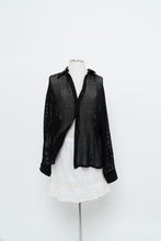 Load image into Gallery viewer, OAK + FORT x Black Mesh Knit Buttonup (XS-L)