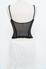 Load image into Gallery viewer, Vintage x SILK &amp; SATIN Black Lace Embroidered Corset (XS-M, B-C Cup)
