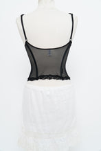 Load image into Gallery viewer, Vintage x SILK &amp; SATIN Black Lace Embroidered Corset (XS-M, B-C Cup)