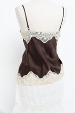 Load image into Gallery viewer, Vintage x Brown, Cream Silk Lace Tank (L)