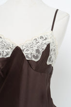 Load image into Gallery viewer, Vintage x Brown, Cream Silk Lace Tank (L)