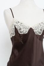 Load image into Gallery viewer, Vintage x Brown, Cream Silk Lace Tank (L)