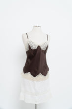 Load image into Gallery viewer, Vintage x Brown, Cream Silk Lace Tank (L)