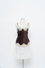 Load image into Gallery viewer, Vintage x Brown, Cream Silk Lace Tank (L)