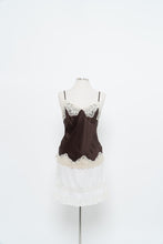 Load image into Gallery viewer, Vintage x Brown, Cream Silk Lace Tank (L)