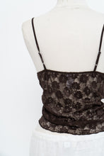 Load image into Gallery viewer, Vintage x Brown Lace Tank (M, L)