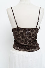 Load image into Gallery viewer, Vintage x Brown Lace Tank (M, L)