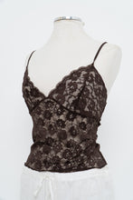 Load image into Gallery viewer, Vintage x Brown Lace Tank (M, L)