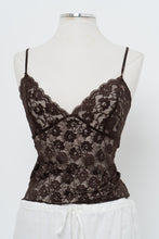 Load image into Gallery viewer, Vintage x Brown Lace Tank (M, L)