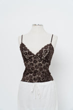 Load image into Gallery viewer, Vintage x Brown Lace Tank (M, L)