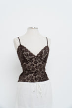 Load image into Gallery viewer, Vintage x Brown Lace Tank (M, L)