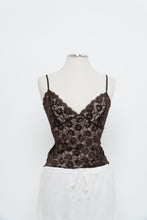 Load image into Gallery viewer, Vintage x Brown Lace Tank (M, L)