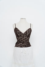Load image into Gallery viewer, Vintage x Brown Lace Tank (M, L)