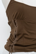 Load image into Gallery viewer, Vintage x HUGO BOSS Brown Cotton Side-lace Tank (L)