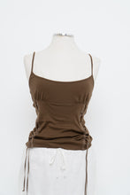 Load image into Gallery viewer, Vintage x HUGO BOSS Brown Cotton Side-lace Tank (L)