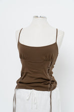 Load image into Gallery viewer, Vintage x HUGO BOSS Brown Cotton Side-lace Tank (L)