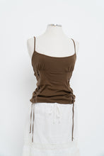 Load image into Gallery viewer, Vintage x HUGO BOSS Brown Cotton Side-lace Tank (L)