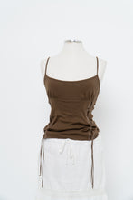 Load image into Gallery viewer, Vintage x HUGO BOSS Brown Cotton Side-lace Tank (L)