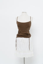 Load image into Gallery viewer, Vintage x HUGO BOSS Brown Cotton Side-lace Tank (L)