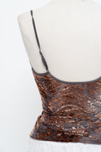 Load image into Gallery viewer, Vintage x Grey, Orange Velvet Lace Tank (M, L)